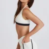 Soft Active Contrast Mini Shorts in Ivory