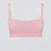Soft Active Contrast Sports Bra in Powder Pink