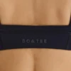 Soft Active Contrast-Trim Sports Bra in Black