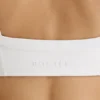 Soft Active Contrast-Trim Sports Bra in White