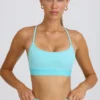 Soft Active Cross-Back Sports Bra in Aqua