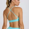 Soft Active Cross-Back Sports Bra in Aqua