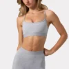 Soft Active Cross-Back Sports Bra in Grey Marl
