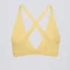 Soft Active Cross-Back Sports Bra in Lemon