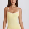 Soft Active Cross-Back Tank Top in Lemon
