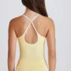 Soft Active Cross-Back Tank Top in Lemon