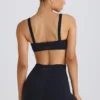 Soft Active Crossover Mini Shorts in Black