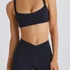Soft Active Crossover Mini Shorts in Black