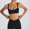 Soft Active Crossover Mini Shorts in Black
