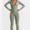 Soft Active Full-Length Leggings in Bamboo Green