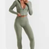 Soft Active Full-Length Leggings in Bamboo Green