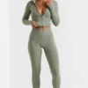 Soft Active Full-Length Leggings in Bamboo Green