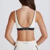 Soft Active Layered Sports Bra in Ivory