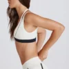 Soft Active Layered Sports Bra in Ivory