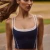 Soft Active Layered Tank Top in Classic Navy