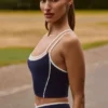 Soft Active Layered Tank Top in Classic Navy