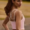 Soft Active Layered Tank Top in Powder Pink