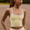 Soft Active Layered Tank Top in Soft Yellow
