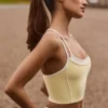 Soft Active Layered Tank Top in Soft Yellow