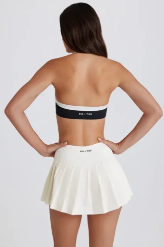 Soft Active Low-Rise Pleated Tennis Skort in Ivory
