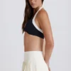 Soft Active Low-Rise Pleated Tennis Skort in Ivory