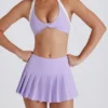 Soft Active Low-Rise Pleated Tennis Skort in Lilac