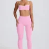Soft Active Mid-Rise Leggings in Baby Pink