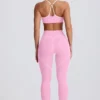 Soft Active Mid-Rise Leggings in Baby Pink