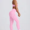 Soft Active Mid-Rise Leggings in Baby Pink