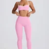 Soft Active Mid-Rise Leggings in Baby Pink