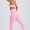 Soft Active Mid-Rise Leggings in Baby Pink