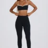 Soft Active Mid-Rise Leggings in Black