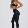 Soft Active Mid-Rise Leggings in Black