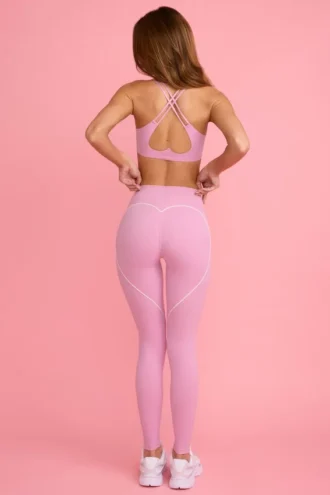 Soft Active Mid-Rise Leggings in Dusty Pink
