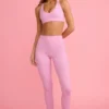 Soft Active Mid-Rise Leggings in Dusty Pink