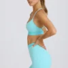 Soft Active Mini Shorts in Aqua