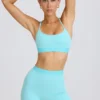 Soft Active Mini Shorts in Aqua
