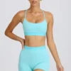 Soft Active Mini Shorts in Aqua