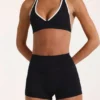 Soft Active Mini Shorts in Black