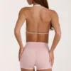 Soft Active Mini Shorts in Blush Marl