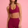 Soft Active Mini Shorts in Burgundy