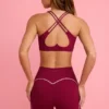 Soft Active Mini Shorts in Burgundy