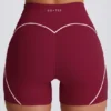 Soft Active Mini Shorts in Burgundy