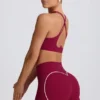 Soft Active Mini Shorts in Burgundy