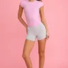 Soft Active Mini Shorts in Grey