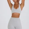 Soft Active Mini Shorts in Grey Marl