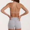 Soft Active Mini Shorts in Grey Marl
