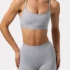 Soft Active Mini Shorts in Grey Marl