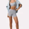 Soft Active Mini Shorts in Grey Marl
