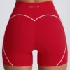 Soft Active Mini Shorts in Hot Red